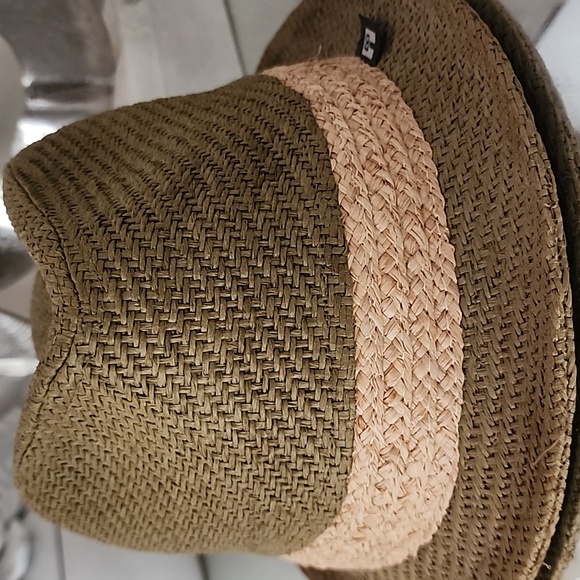 ock Headware stylish Two-Tone Straw Fedora Hat - Picture 3 of 3